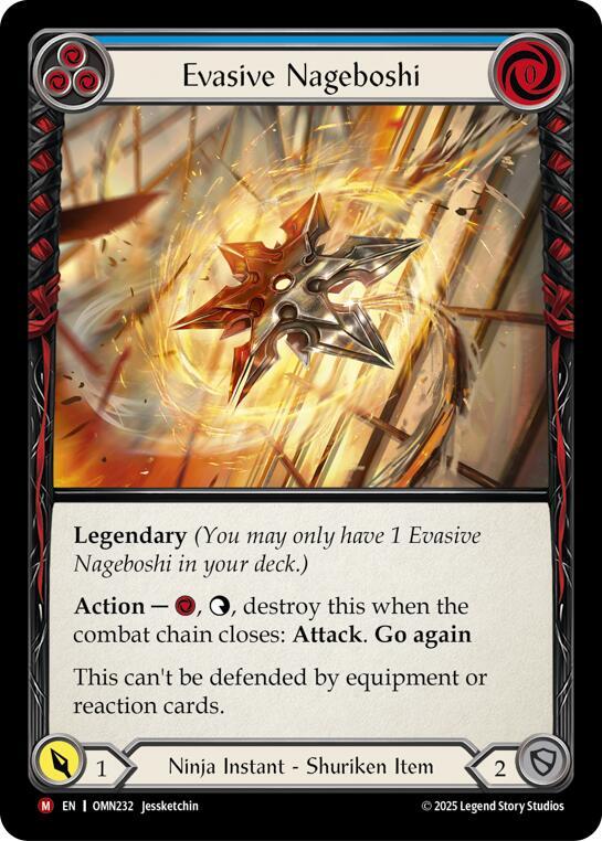Evasive Nageboshi (Blue) (OMN232) [Omens of the Third Age]