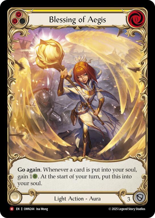 Blessing Of Aegis (Yellow) (Extended Art) (OMN244) [Omens of the Third Age]