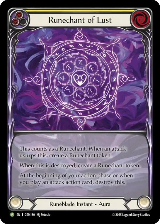 Runechant of Lust (Yellow) (GEM180) [Gem Pack 5]
