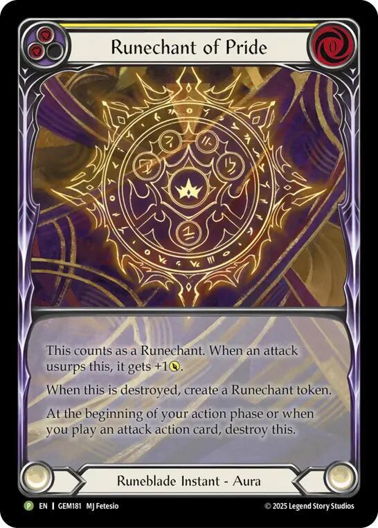 Runechant of Pride (Yellow) (GEM181) [Gem Pack 5]