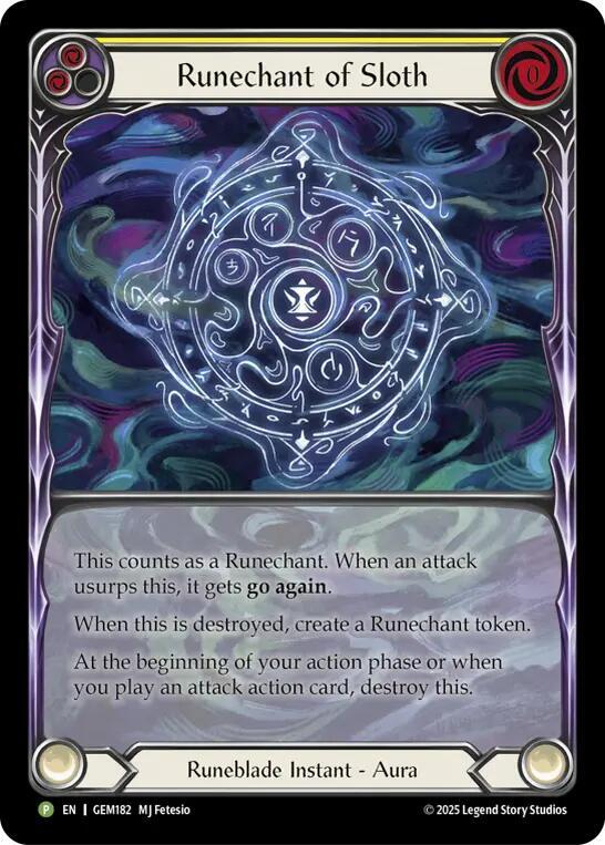 Runechant of Sloth (Yellow) (GEM182) [Gem Pack 5]