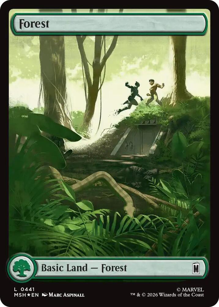 Forest (0441) (Surge Foil) [Marvel Super Heroes]