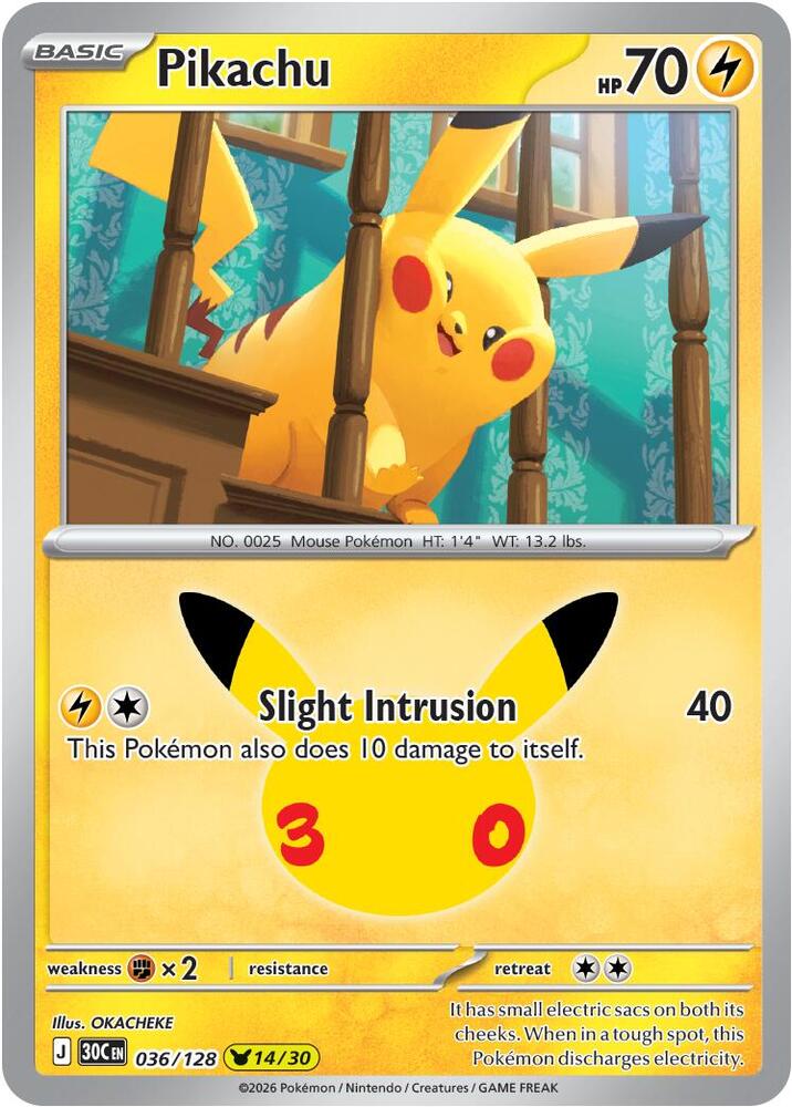 Pikachu - 036/128 [ME: 30th Celebration]