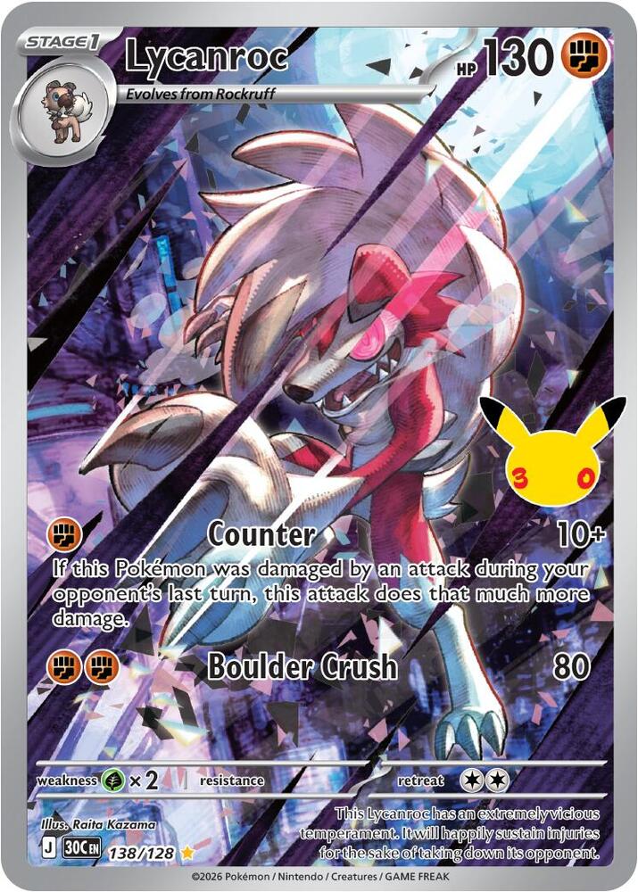 Lycanroc (138/128) [ME: 30th Celebration]