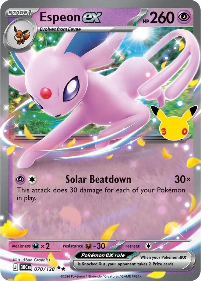Espeon ex (070/128) [ME: 30th Celebration]