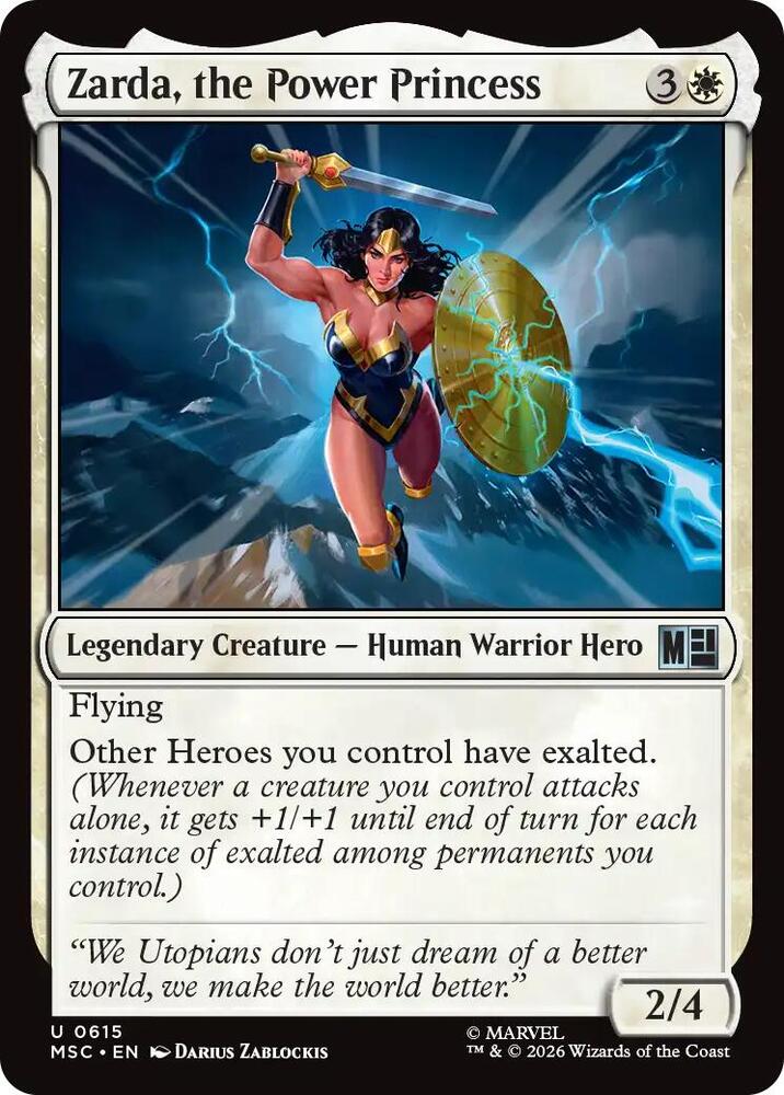 Zarda, the Power Princess (615) [Marvel Super Heroes Commander]