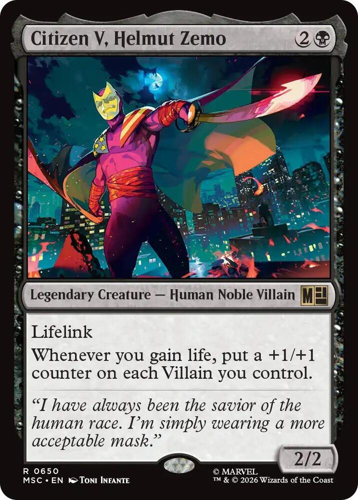Citizen V, Helmut Zemo (650) [Marvel Super Heroes Commander]
