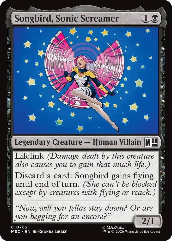 Songbird, Sonic Screamer (762) [Marvel Super Heroes Commander]