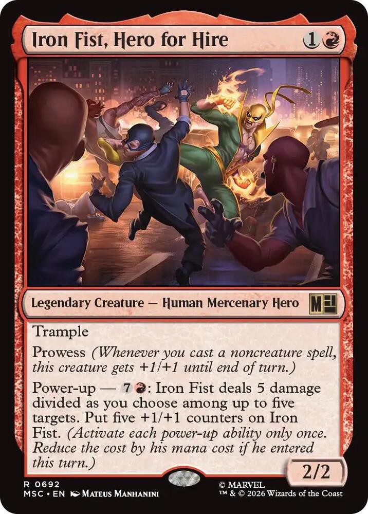 Iron Fist, Hero for Hire (692) [Marvel Super Heroes Commander]