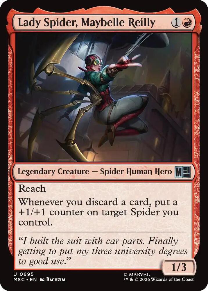 Lady Spider, Maybelle Reilly (695) [Marvel Super Heroes Commander]