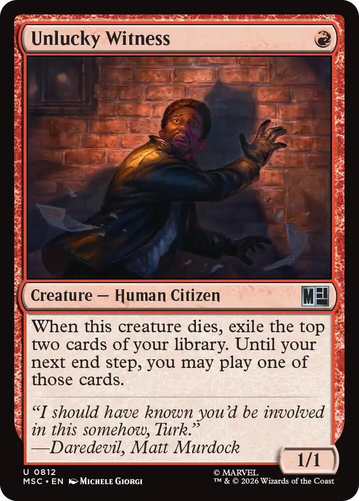 Unlucky Witness (812) [Marvel Super Heroes Commander]