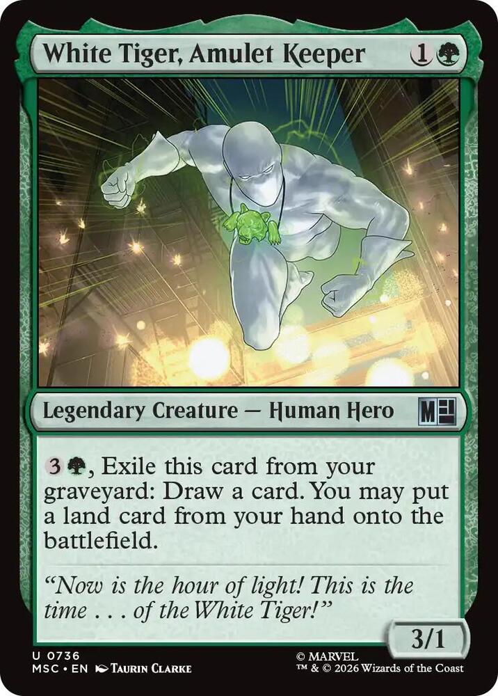 White Tiger, Amulet Keeper (736) [Marvel Super Heroes Commander]