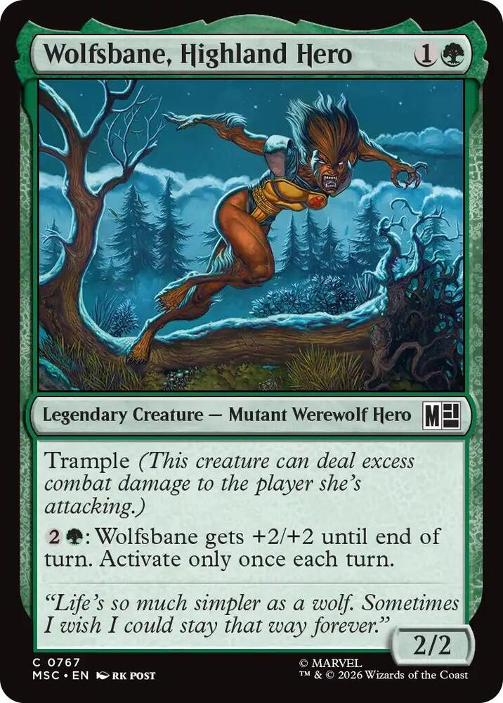 Wolfsbane, Highland Hero (767) [Marvel Super Heroes Commander]
