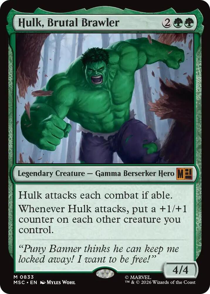 Hulk, Brutal Brawler (833) [Marvel Super Heroes Commander]