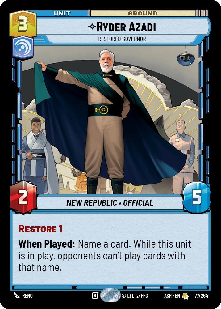 Ryder Azadi - Restored Governor (77/264) [Ashes of the Empire]