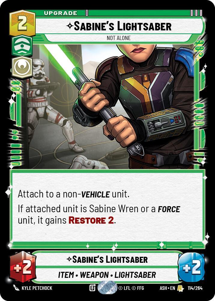 Sabine's Lightsaber - Not Alone (114/264) [Ashes of the Empire]