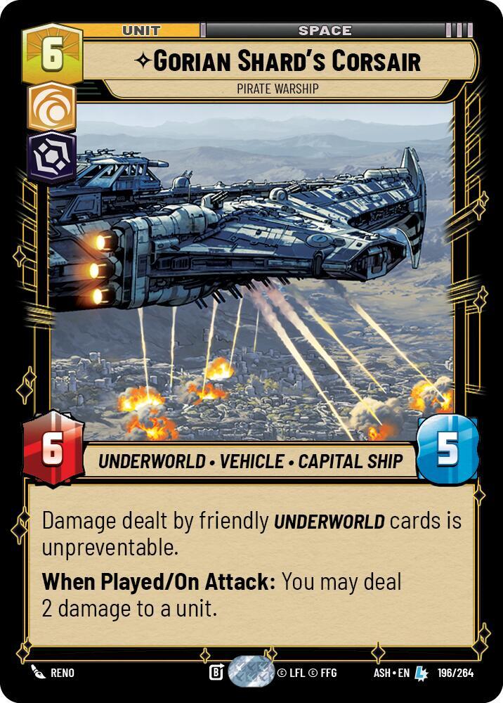 Gorian Shard's Corsair - Pirate Warship (196/264) [Ashes of the Empire]