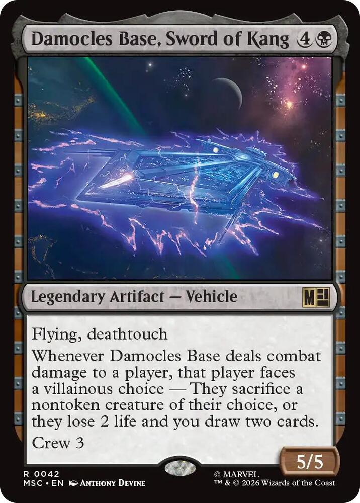 Damocles Base, Sword of Kang (Surge Foil) (42) [Marvel Super Heroes Commander]