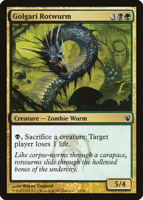 Golgari Rotwurm (63) [Duel Decks: Izzet vs. Golgari]