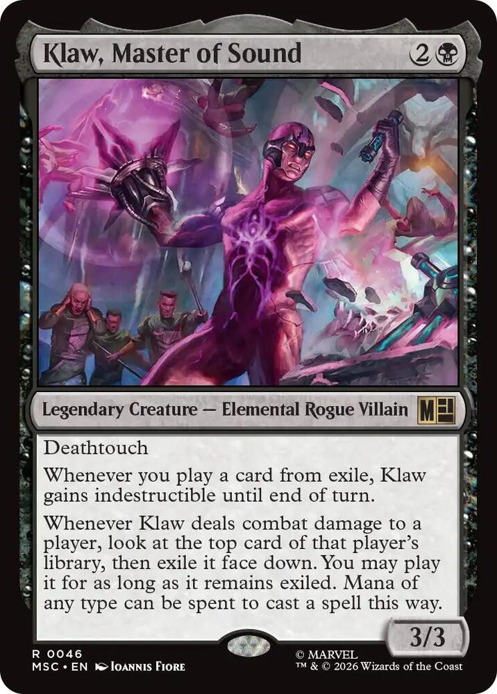 Klaw, Master of Sound (Surge Foil) (46) [Marvel Super Heroes Commander]