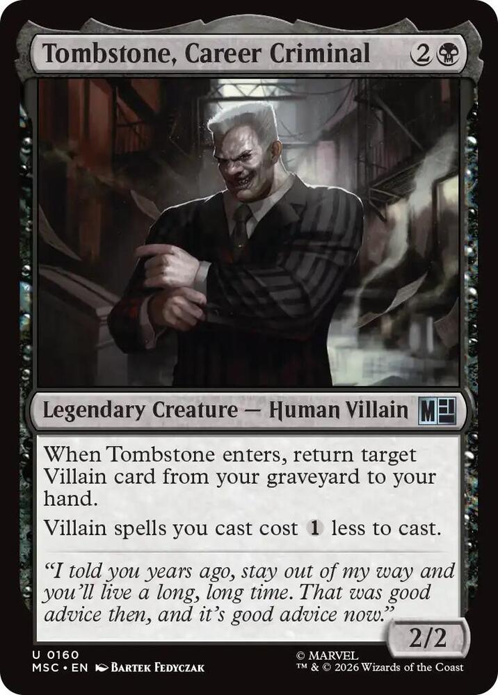 Tombstone, Career Criminal (0160) (Surge Foil) [Marvel Super Heroes Commander]