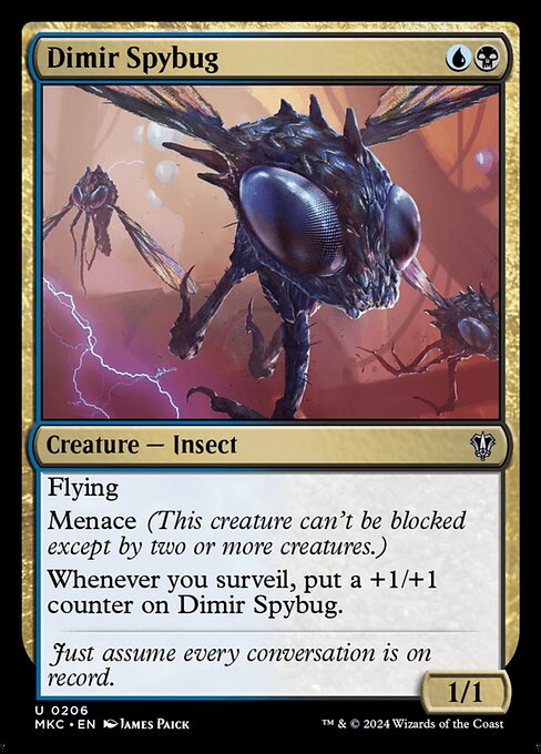 Dimir Spybug (206) [Murders at Karlov Manor Commander]