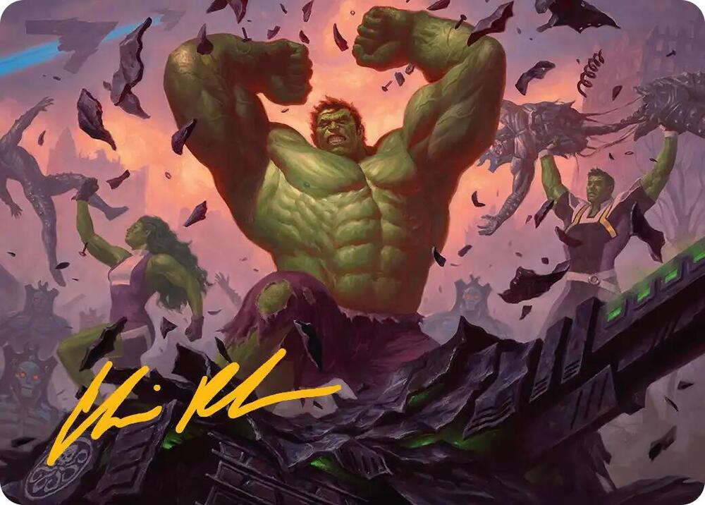 HULK SMASH! Art Card (Gold-Stamped Signature) (10) [Marvel Super Heroes Art Series]