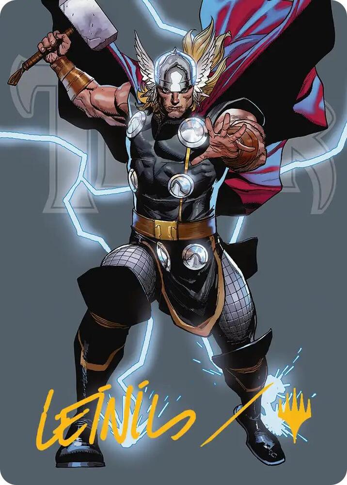 Thor, God of Thunder Art Card (Gold-Stamped Signature) (26) [Marvel Super Heroes Art Series]