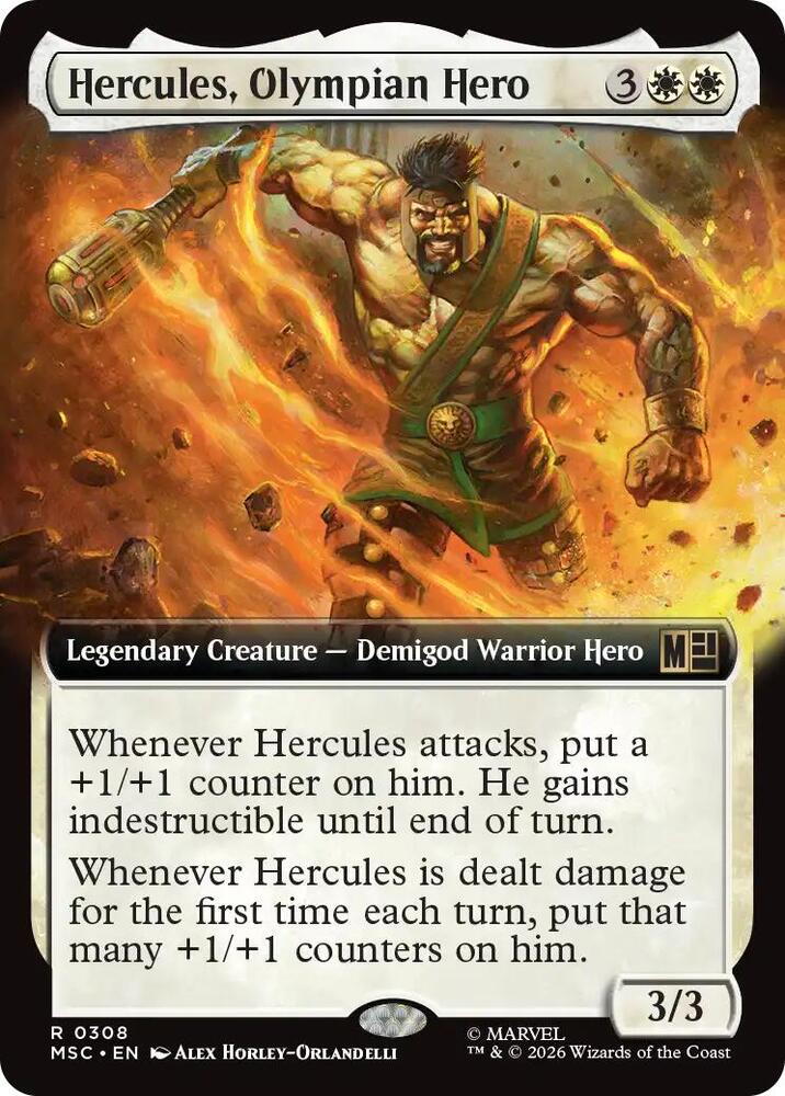 Hercules, Olympian Hero (Extended Art) (308) [Marvel Super Heroes Commander]
