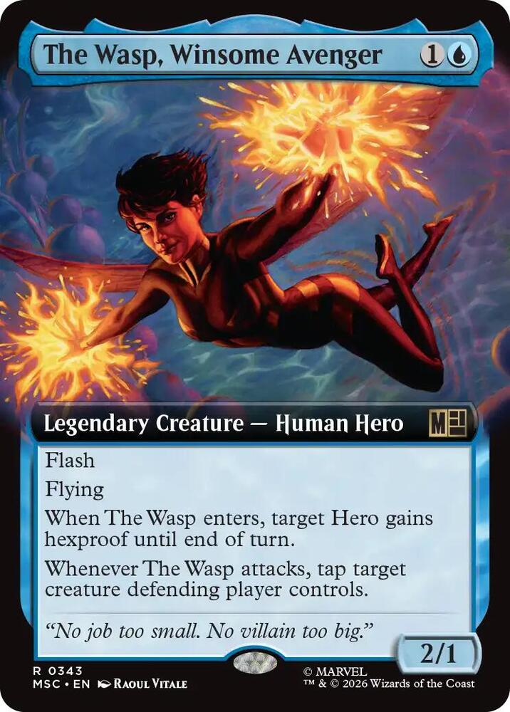 The Wasp, Winsome Avenger (Extended Art) (343) [Marvel Super Heroes Commander]
