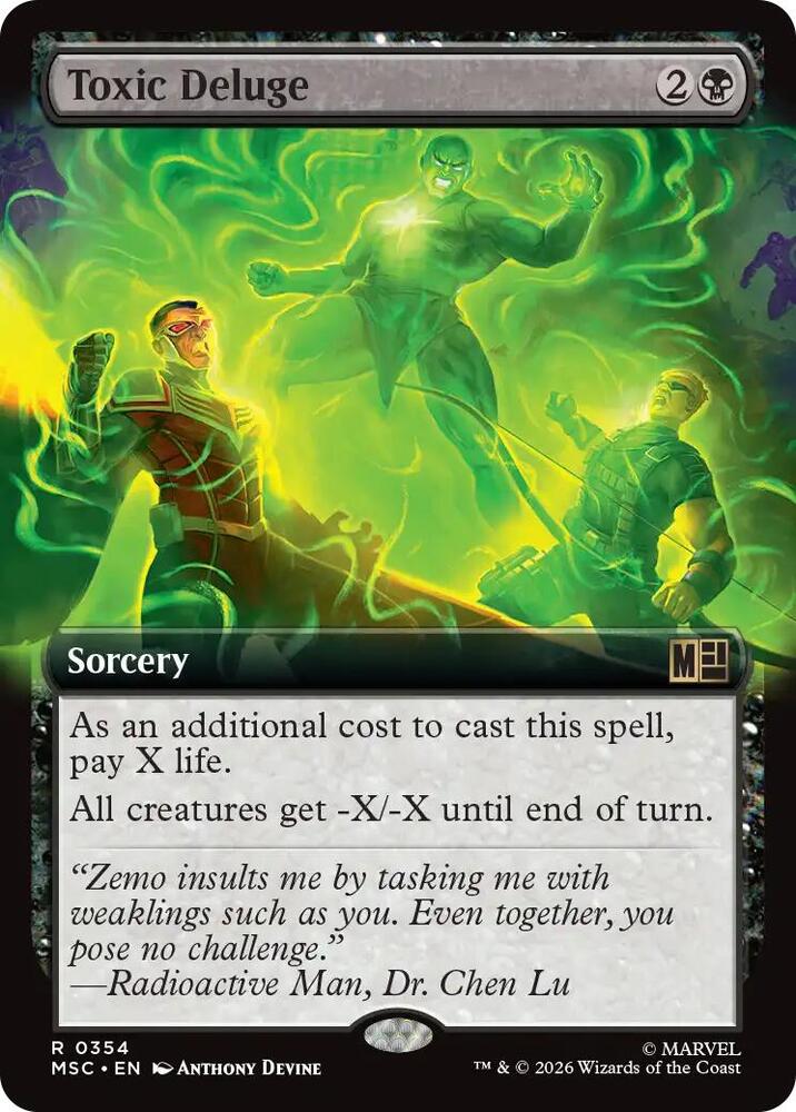 Toxic Deluge (Borderless) (354) [Marvel Super Heroes Commander]