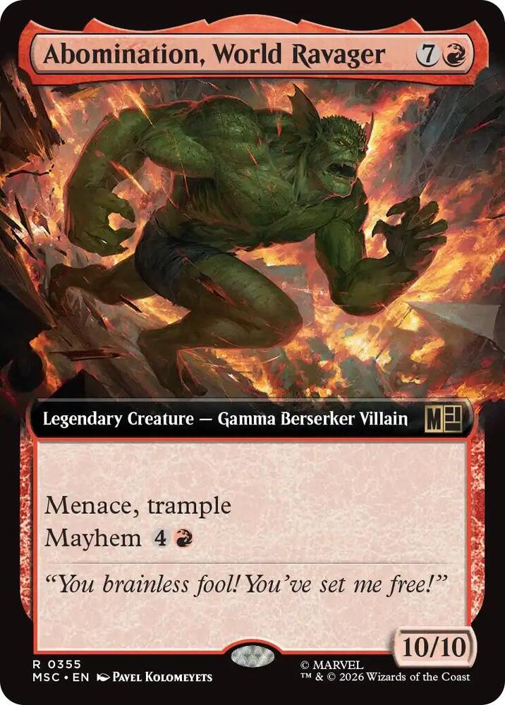 Abomination, World Ravager (Extended Art) (355) [Marvel Super Heroes Commander]