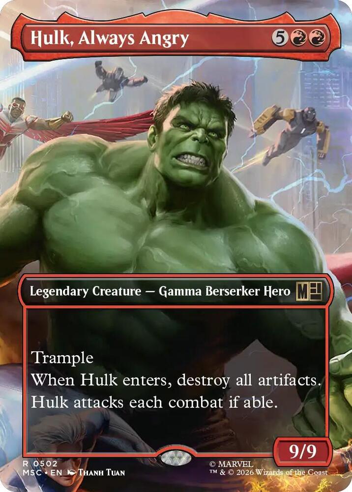 Hulk, Always Angry (Borderless) (502) [Marvel Super Heroes Commander]