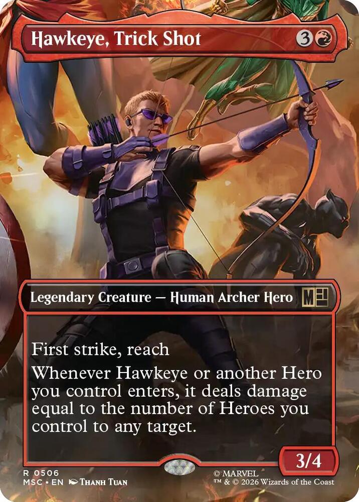 Hawkeye, Trick Shot (Borderless) (506) [Marvel Super Heroes Commander]