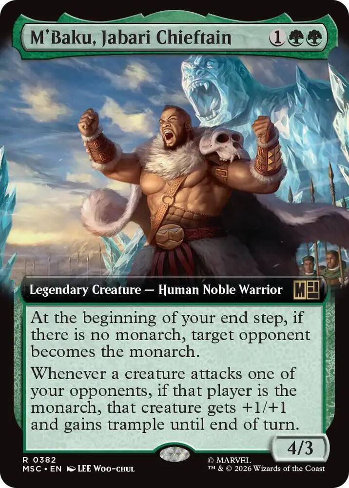 M'Baku, Jabari Chieftain (Extended Art) (382) [Marvel Super Heroes Commander]