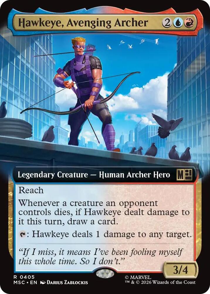 Hawkeye, Avenging Archer (Extended Art) (405) [Marvel Super Heroes Commander]