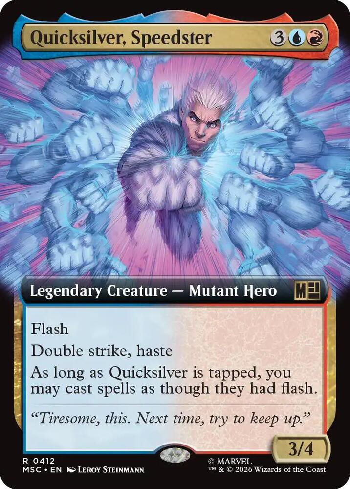 Quicksilver, Speedster (Extended Art) (412) [Marvel Super Heroes Commander]
