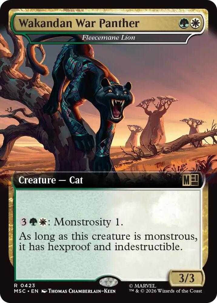 Wakandan War Panther - Fleecemane Lion (Extended Art) (423) [Marvel Super Heroes Commander]