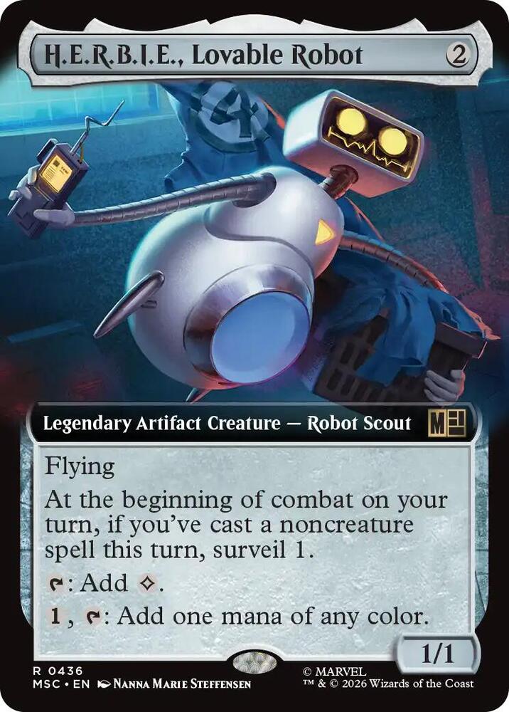 H.E.R.B.I.E., Lovable Robot (Extended Art) (436) [Marvel Super Heroes Commander]