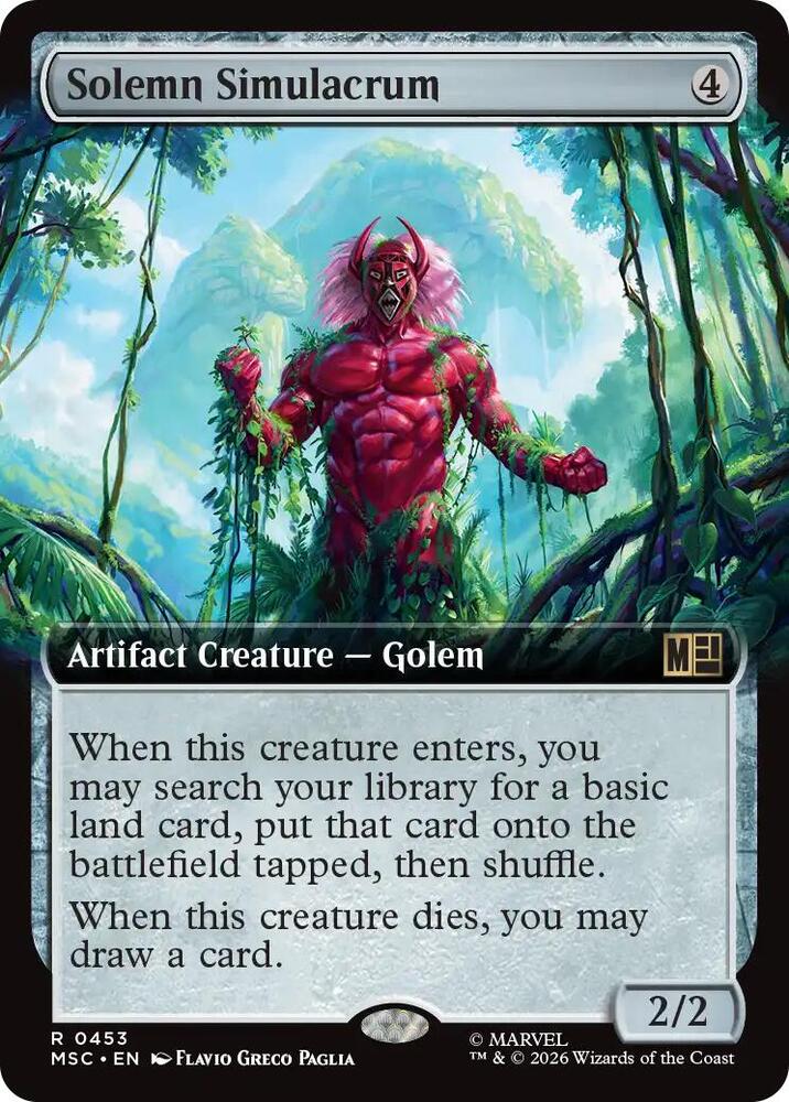 Solemn Simulacrum (Extended Art) (453) [Marvel Super Heroes Commander]