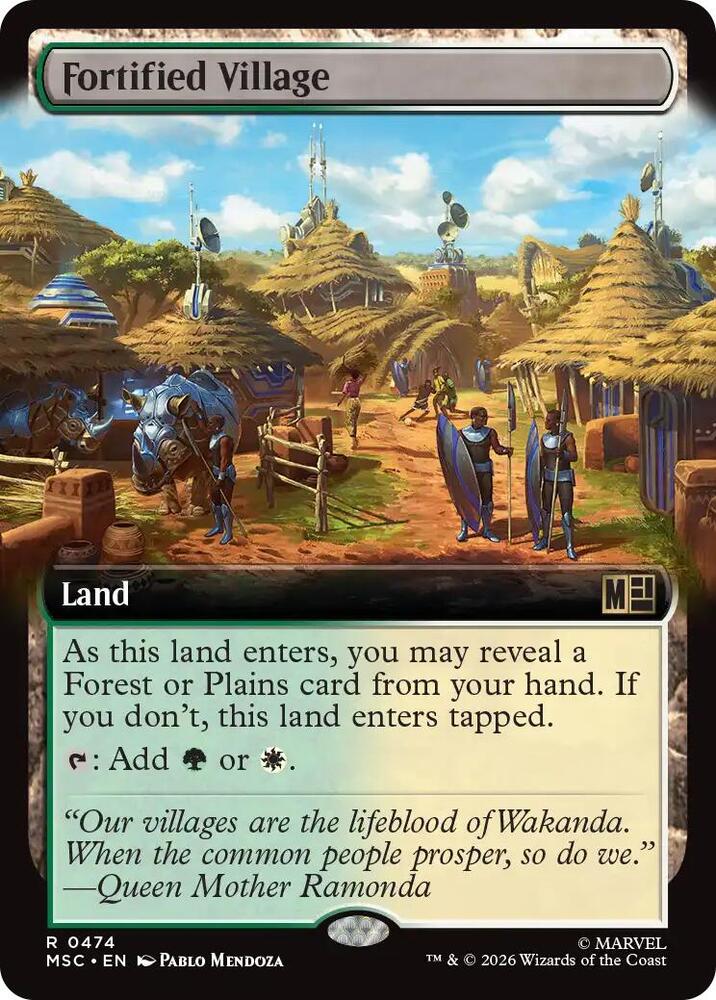 Fortified Village (Extended Art) (474) [Marvel Super Heroes Commander]