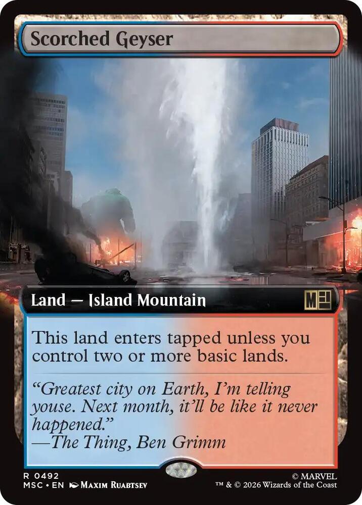 Scorched Geyser (Extended Art) (492) [Marvel Super Heroes Commander]