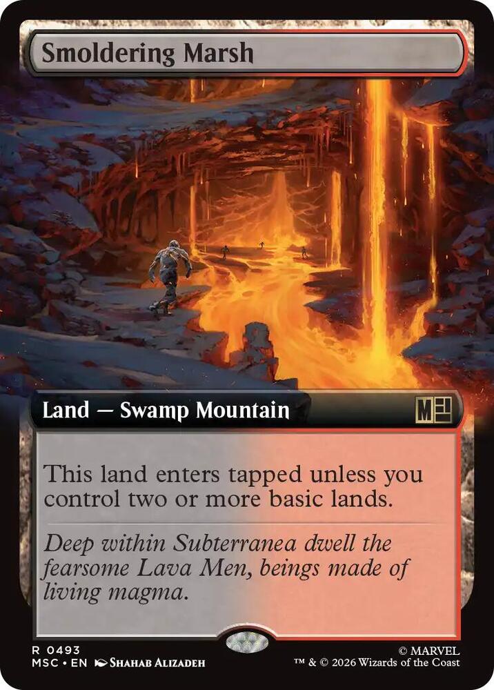 Smoldering Marsh (Extended Art) (493) [Marvel Super Heroes Commander]