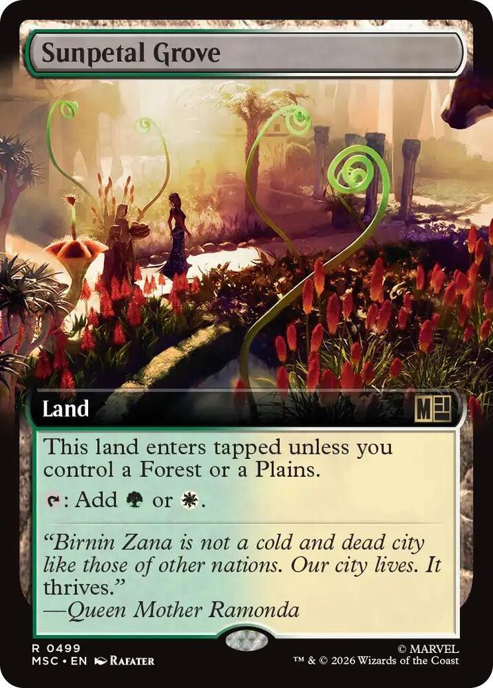 Sunpetal Grove (Extended Art) (499) [Marvel Super Heroes Commander]
