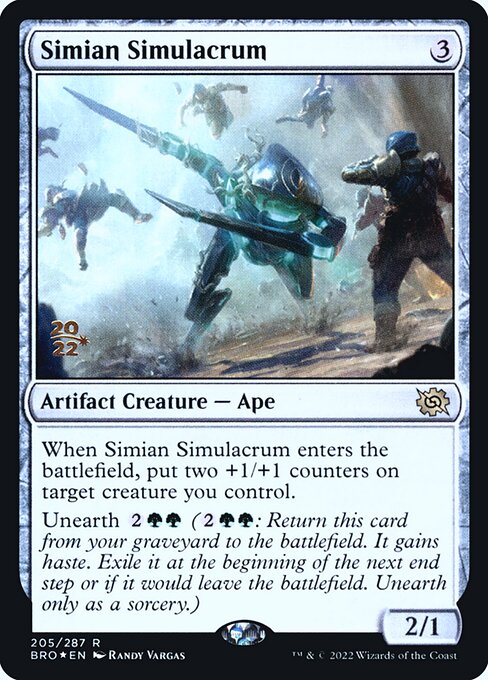 Simian Simulacrum (205s) [The Brothers' War Promos]