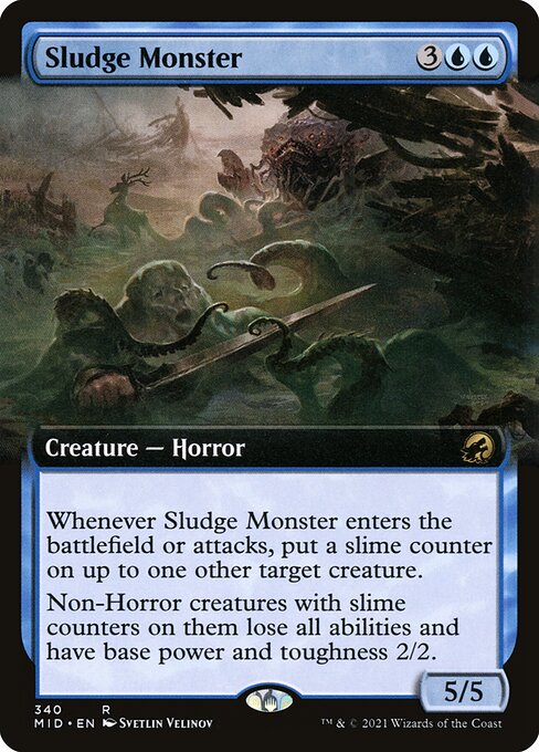 Sludge Monster (340) [Innistrad: Midnight Hunt] [Extended Art]
