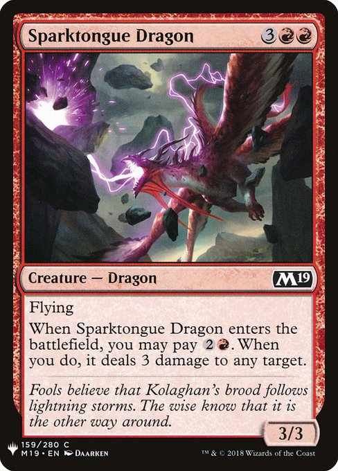 Sparktongue Dragon (M19-159) [The List]