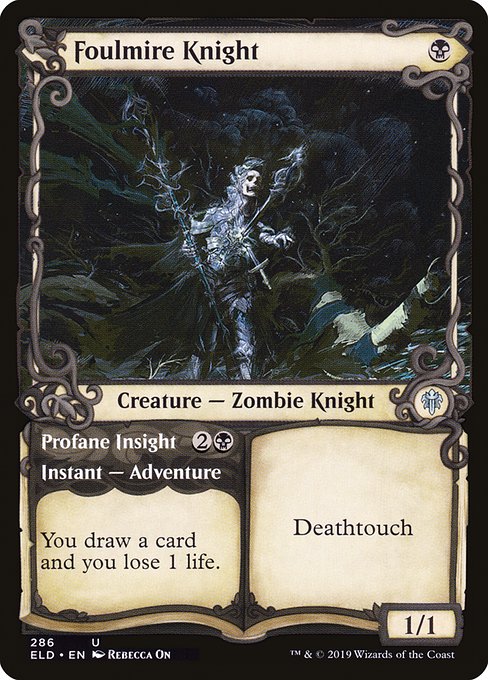 Foulmire Knight // Profane Insight (286) [Throne of Eldraine] [Showcase]