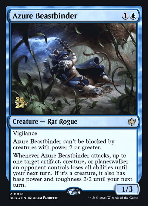 Azure Beastbinder (41s) [Bloomburrow Promos]
