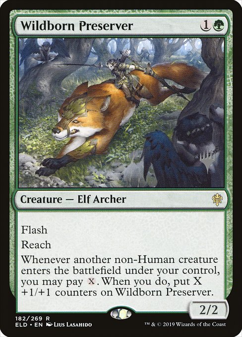 Wildborn Preserver (182p) [Throne of Eldraine Promos]
